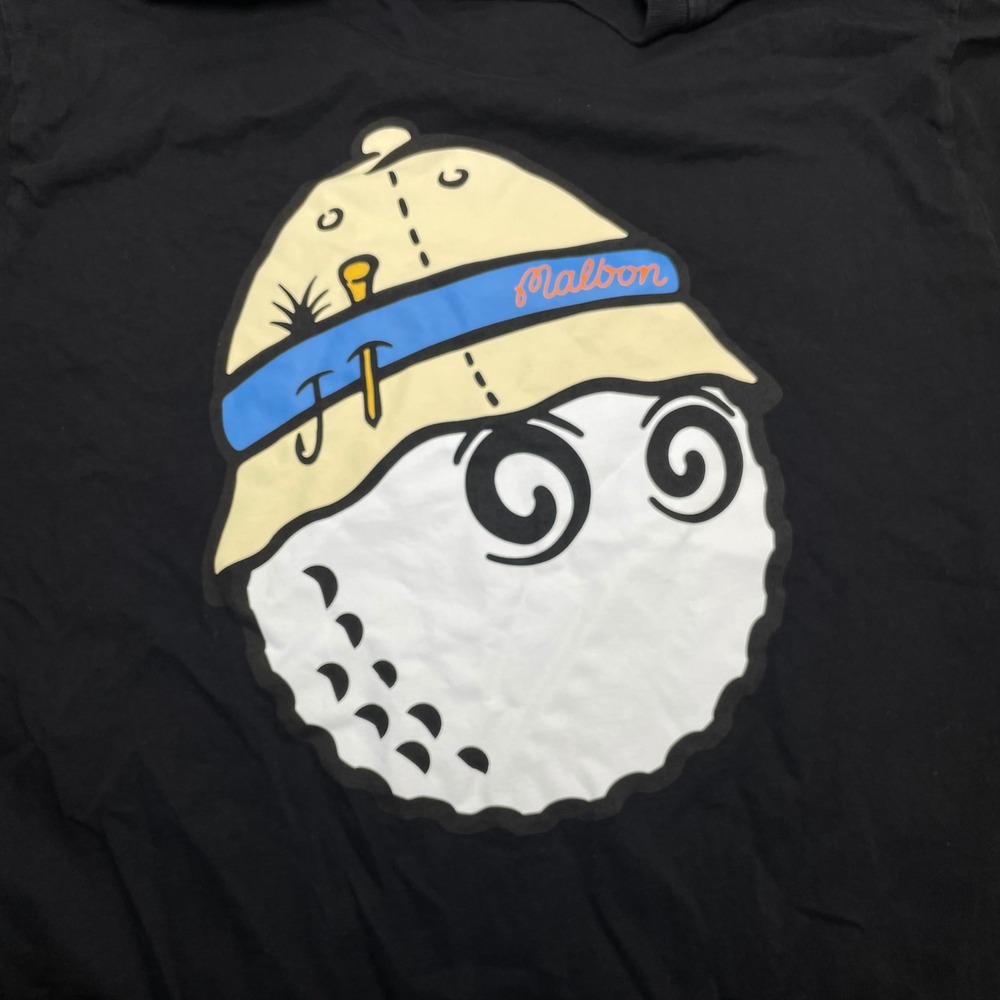 Malbon Golf Buckets Safari Hat Black Pocket Graphic Tee Mens Large Made in USA - Picture 4 of 10